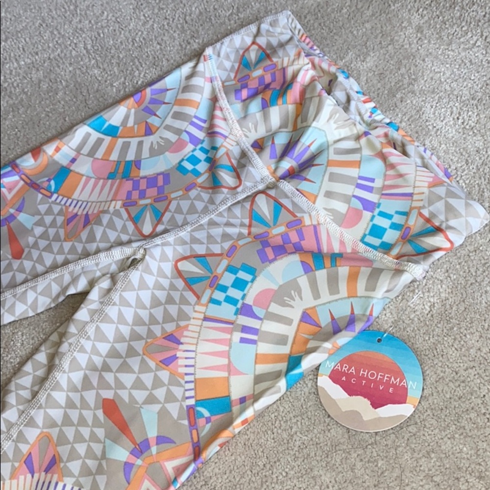 NWT Mara Hoffman Active Leggings Sz XS EOS Stone